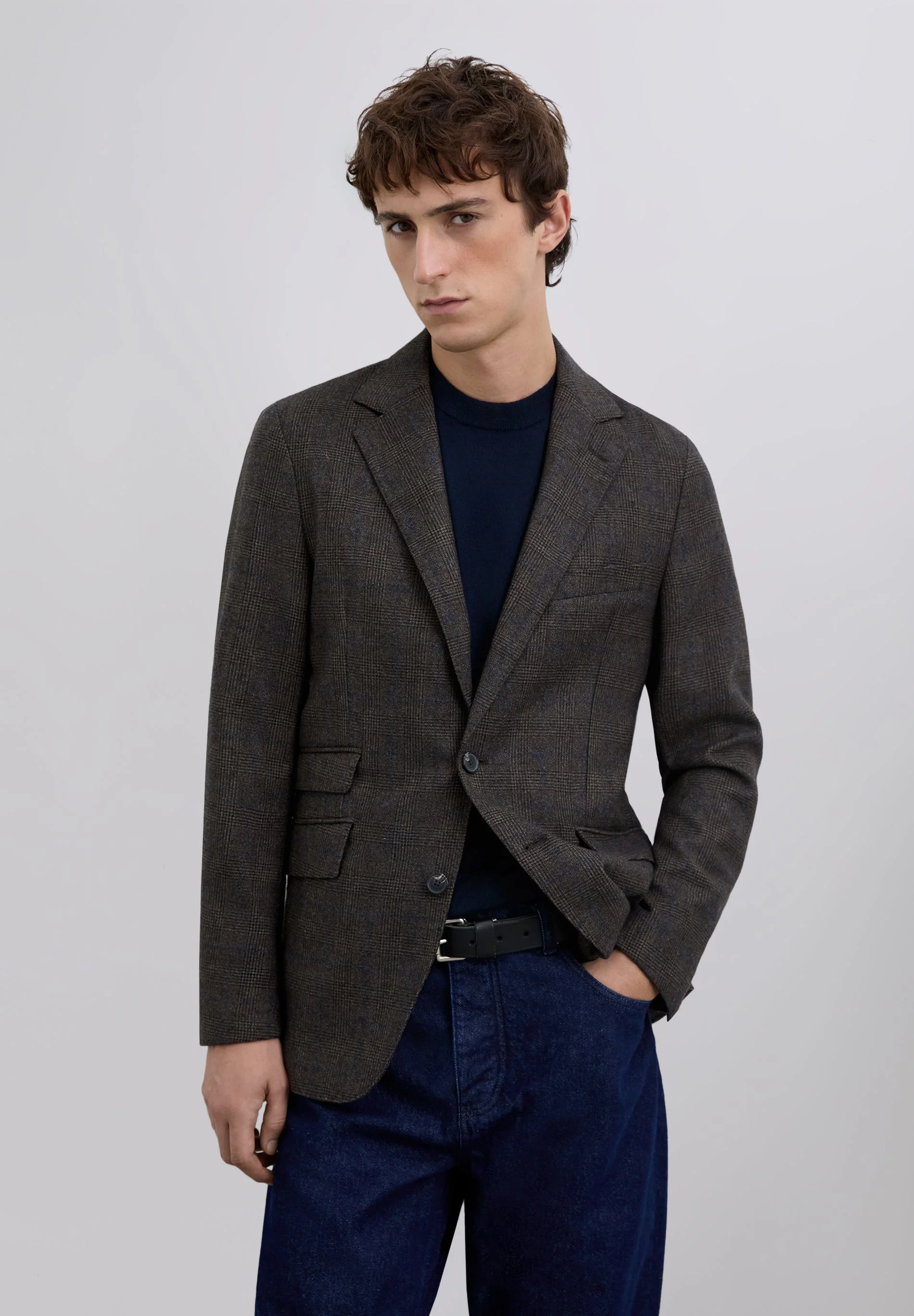 WOOL CHECK BLAZER - Image 2