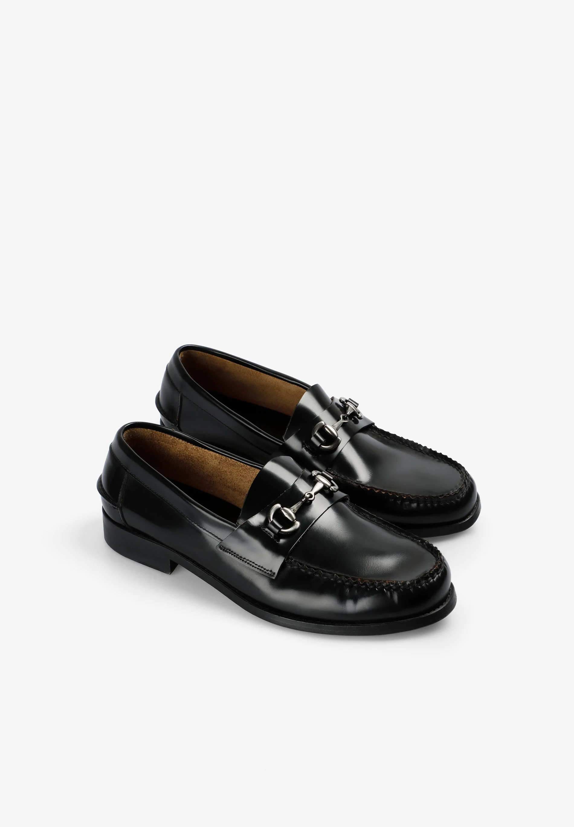 LEATHER LOAFERS WITH BUCKLE - Image 2