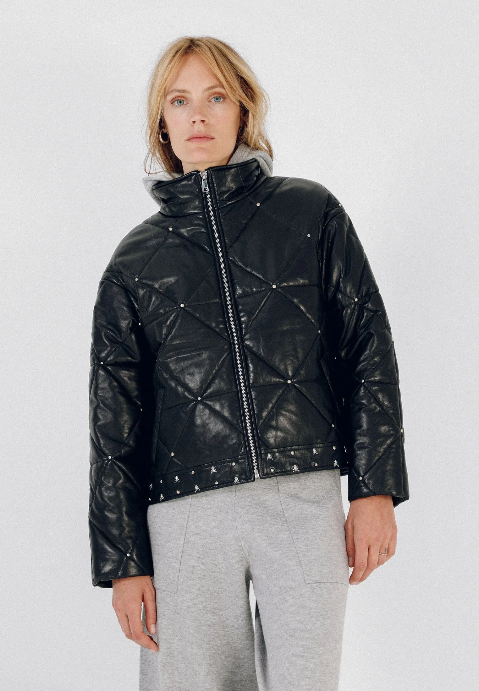 LEATHER PUFF JACKET - Image 2